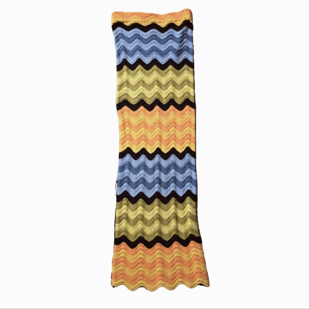 Colorful ZigZag Crochet Maxi Dress/Skirt